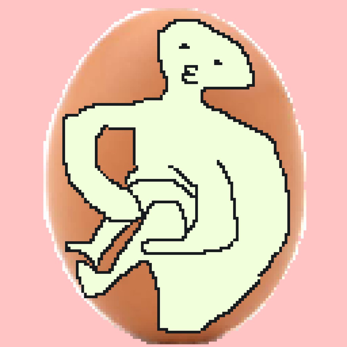 Ki_Nakamura_jp's tweet photo. Today's pixel art is "Right to be wrong vol.6".
One man made an egg-shaped shelter and said "In this way, I can be born many times." ...WAHAHA!!
#間違ってもいい権利
#RightToBeWrong
#pixelart
#ドット絵
#NFT https://t.co/hWWs0WhYdG