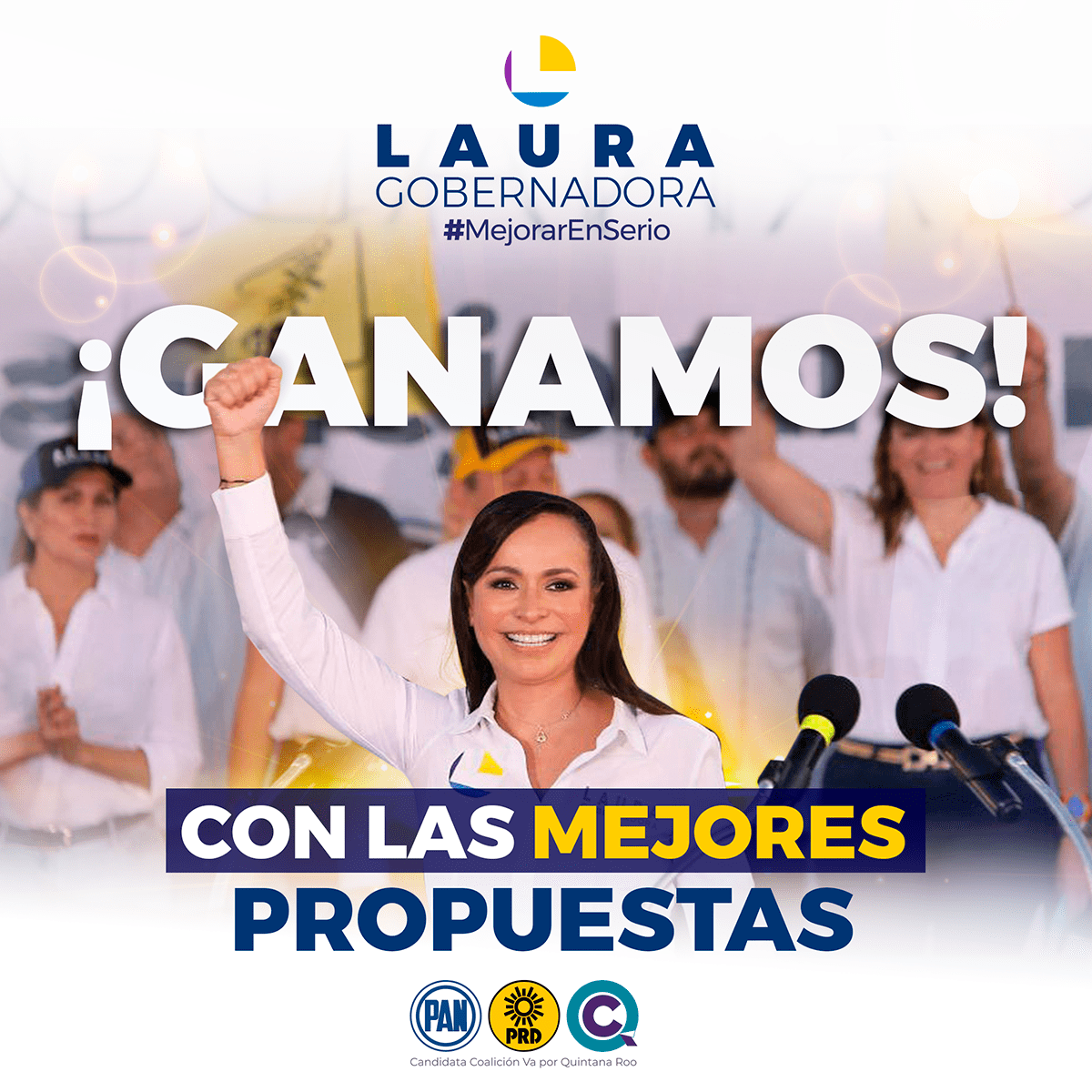 ¡Ganamos el debate con las mejores propuestas! Gracias por tu confianza y construir conmigo este gran proyecto. Juntos podemos hacer la diferencia, el 5 de junio sal a votar para #MejorarEnSerio #QuintanaRoo. #LauraGobernadora