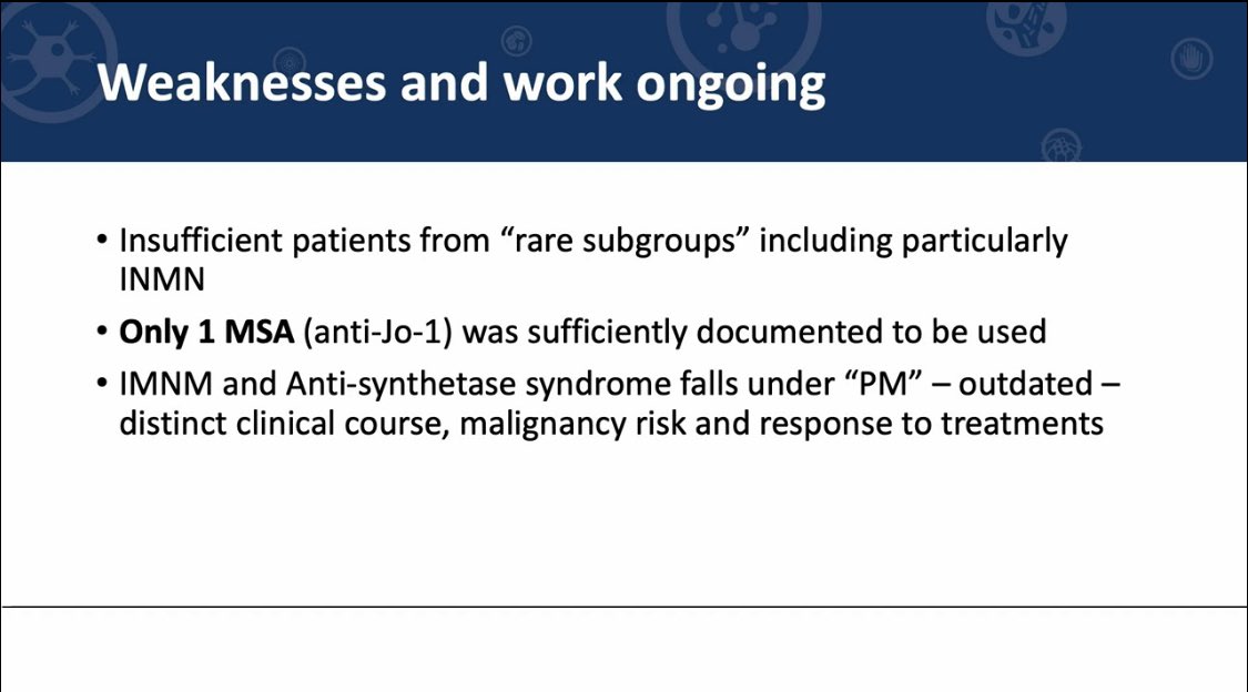 Fascinating inflammatory myositis types/classifications/prognosis. Do all your countries have all these autoantibodies?
(And what do those with only anti-Jo1 available in the country do.) #ARA22 #IIM