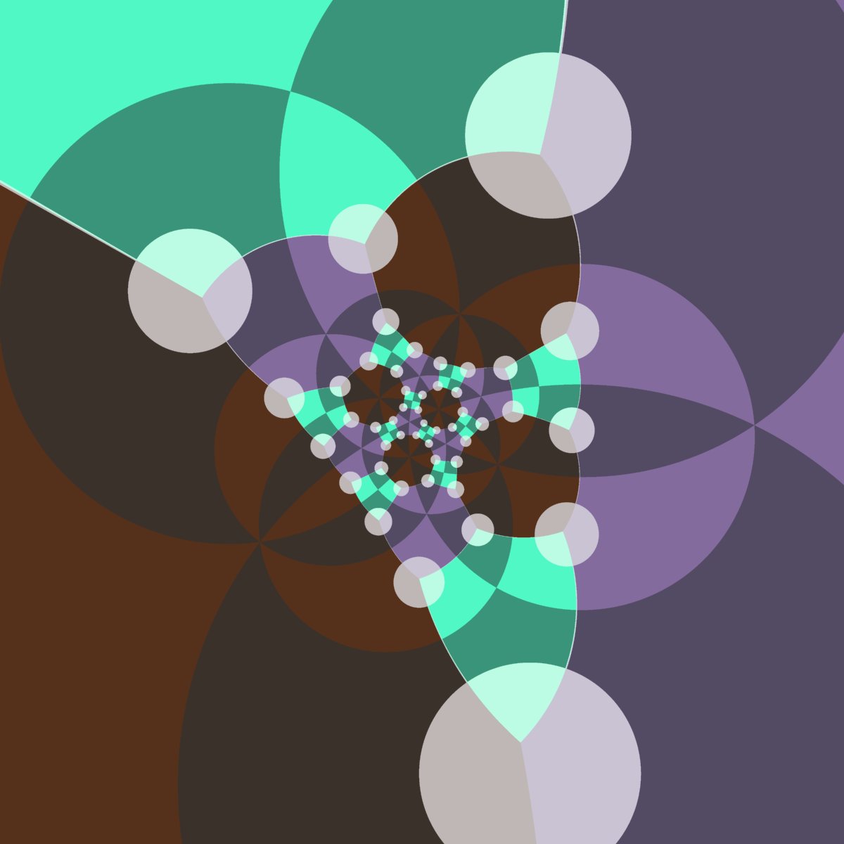 TilingBot's tweet photo. #Spherical #tiling shown in stereographic projection. Omnitruncated {4,3}. https://t.co/U3crGFTN8N