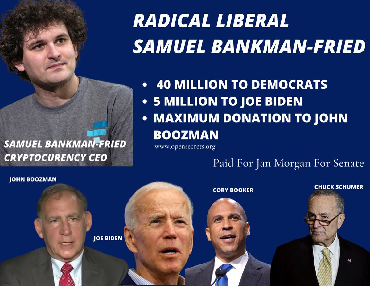 The man who promotes a cashless society, and funds the most radical democrats, (Biden, Booker, Schumer) is also a max donor to JOHN BOOZMAN.
1,093 PACS, many of them radically left, fund Boozman. This explains why Boozman has voted 49% of the time WITH DIANE FEINSTEIN ..