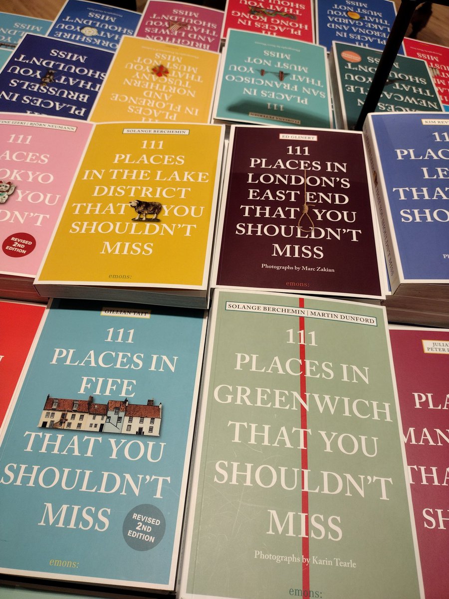 solangeweb's tweet photo. Spotted in Cambridge's @Waterstones by a friend of mine the other day. @111places in #greenwich and #lakeland @MartinDunford @BELLEGREENWICH #guides #travelwriting #staycation https://t.co/0ONLdb9snv