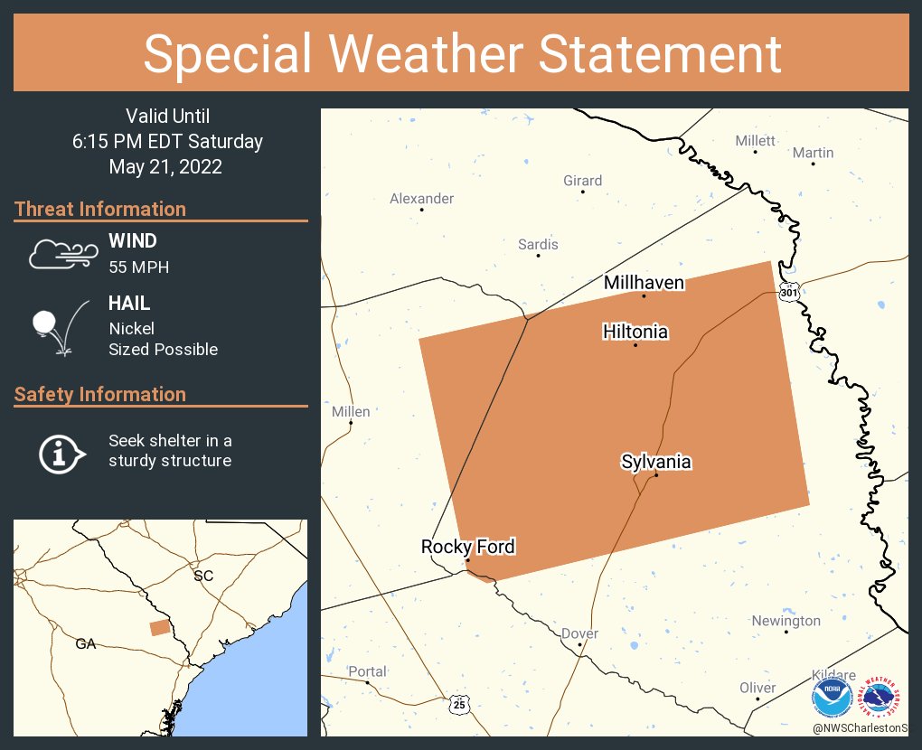 NWS Charleston, SC on Twitter "A special weather statement has been