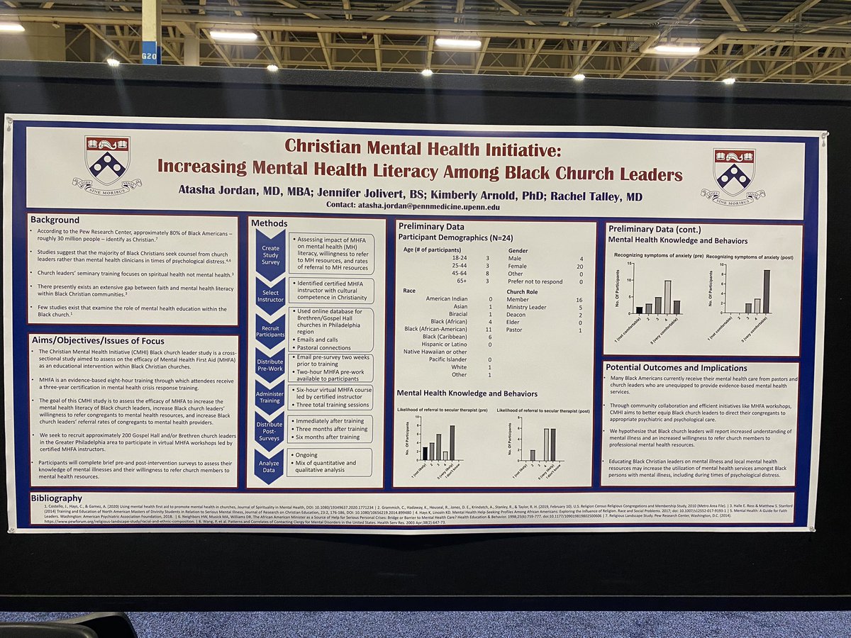 AtashaJordan's tweet photo. So grateful for all the support at my @APAPsychiatric  #ChristianMentalHealth poster presentation today!

Met some great folks and even some of the #psychtwitter fam!

Let’s keep growing the integration of faith and mental health work!! 💪🏾💪🏾
#mentalhealth  #MentalHealthAwareness https://t.co/sdeEVAXrAm