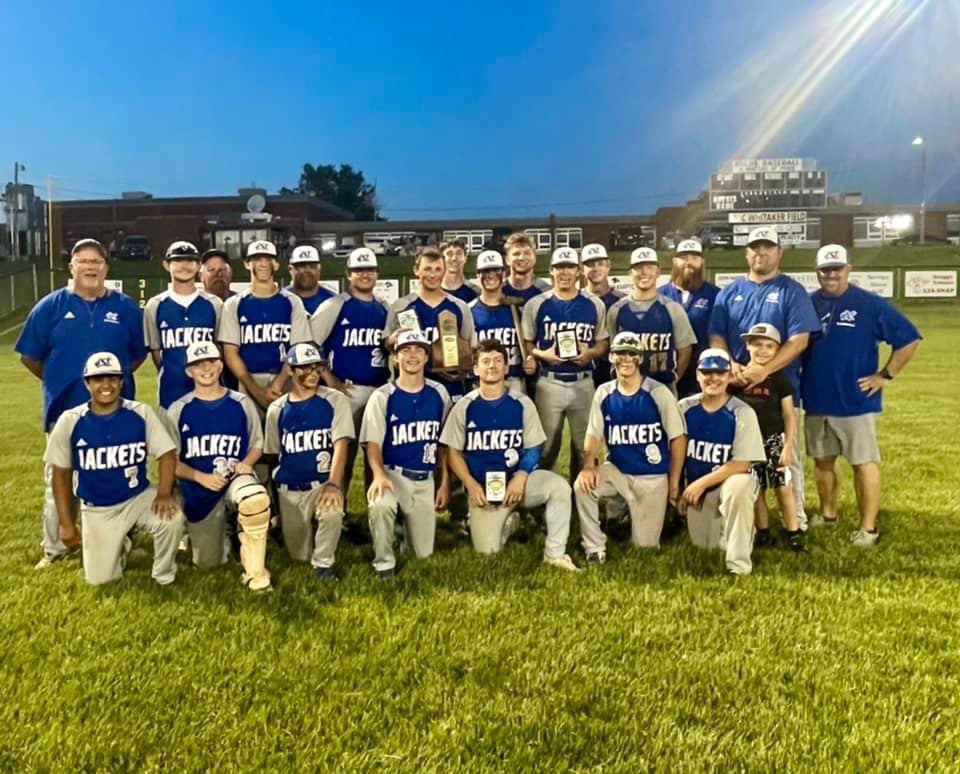 JoshEarlywine25's tweet photo. 2022 38th District Champions! Total team effort for a come from behind win. 3 💣 1 each from @ddavenport1616, @TateLetcher, and the game-tying grand slam by @ryan_johnson_5 in the bottom of the 7th! A base hit in the bottom of the 9th by Davenport scores Tate for the W! #NCPr1de https://t.co/TRIsOXWeKe