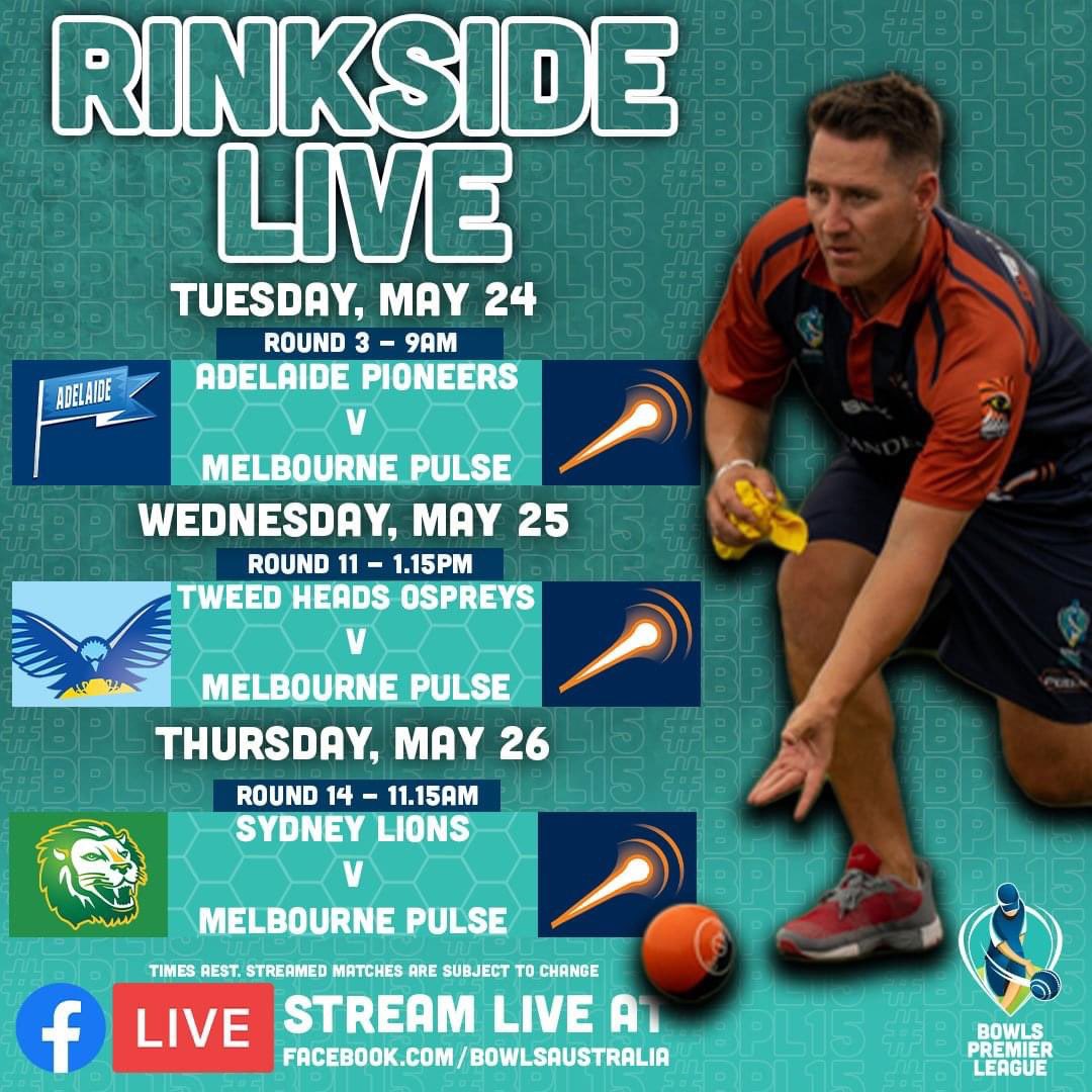 Bowls Premier League this week live from <a href="/ClubPineRivers/">Club Pine Rivers</a> enjoy the action on <a href="/BowlsAustralia/">Bowls Australia</a> rinkside live and <a href="/FOXSportsAUS/">FOXSportsAUS</a> #bpl15
