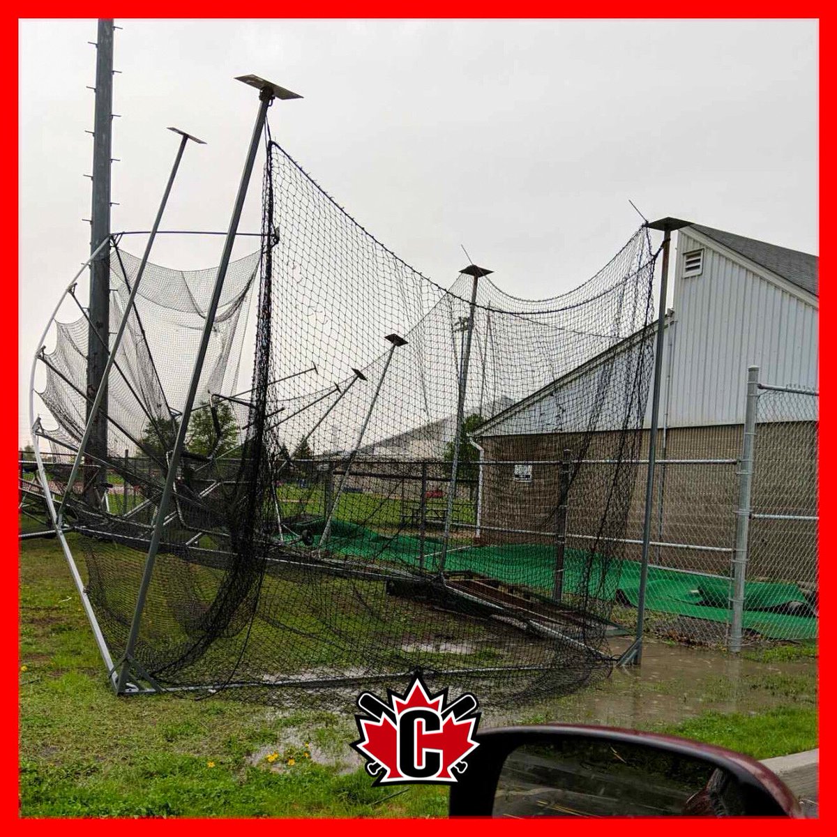 ONCBaseball's tweet photo. Lots of ONC action across Ontario in @ThePBLO league play. We’ll have to get our volunteers together to give a little TLC to our batting cage. #Storm1 #ONCBattingCage0 https://t.co/40PSDP2jIT