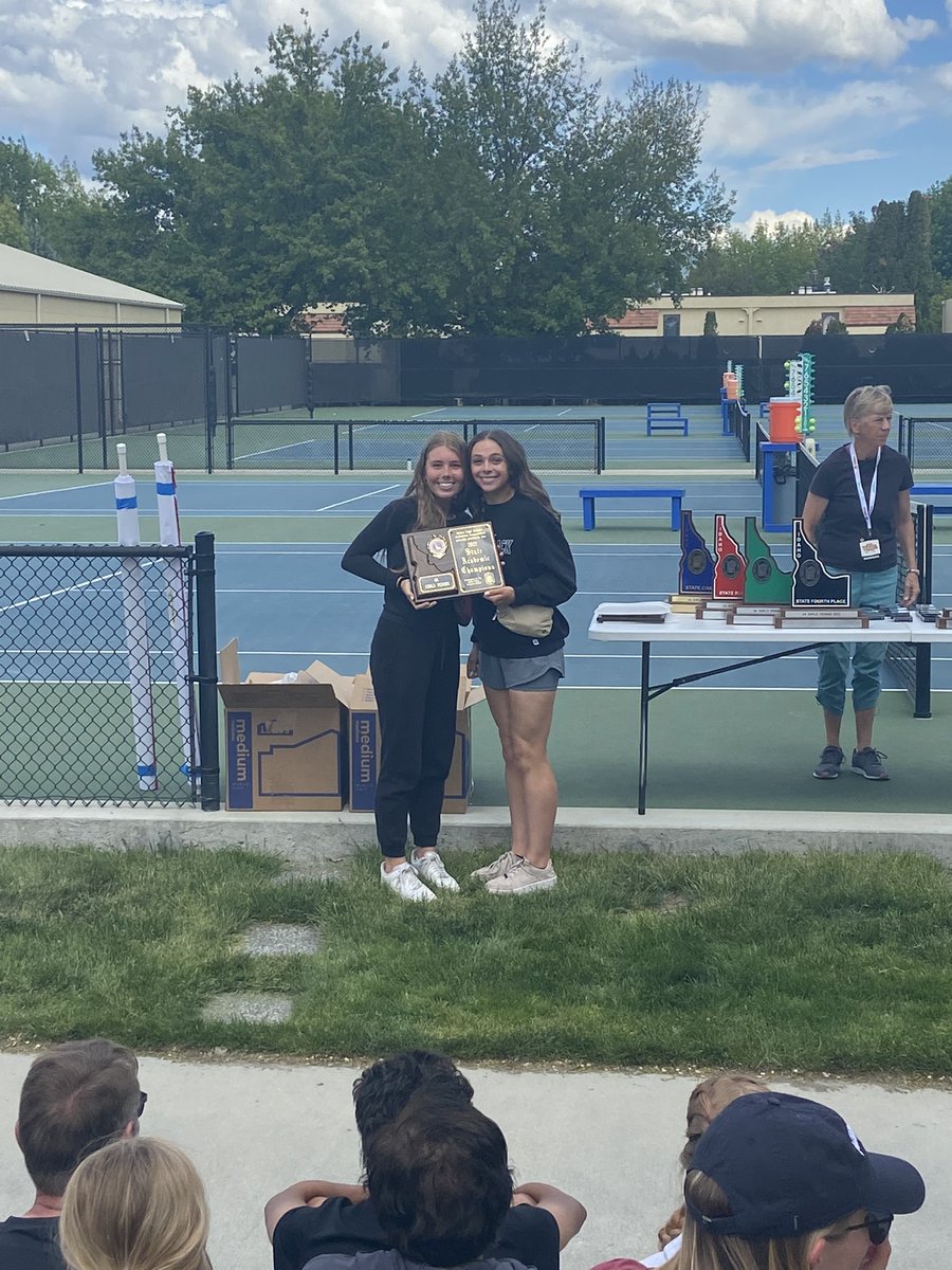 DbacksTennis's tweet photo. Daniel McGee 2nd place 
Girls Academic State Champions
4th place boys overall 
@GregWWoods @joeyduboistv @idahosports https://t.co/7DTPRm1LJF