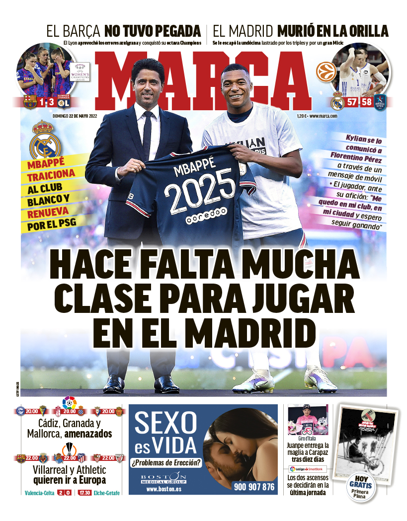 marca's tweet photo. #LaPortada 🗞 'Hace falta mucha clase para jugar en el Madrid' https://t.co/YWmQgPst4R