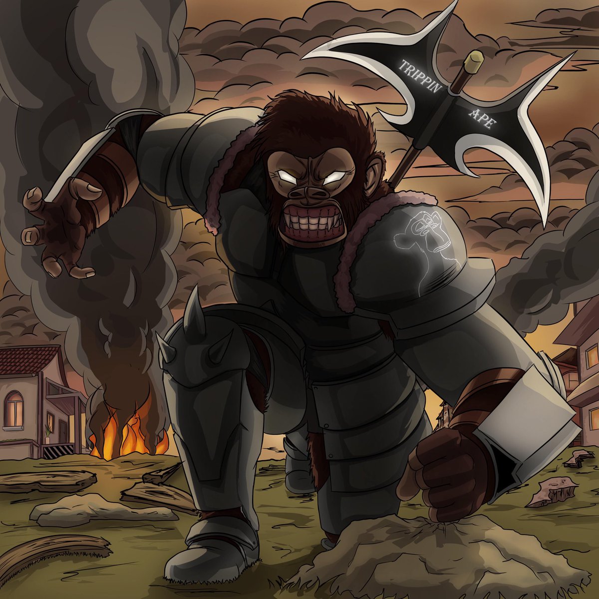 0xSlly's tweet photo. My fan art for Trippin Ape ❤️

It took me a long time, I hope you like it ❤️ @trippinapes https://t.co/leZ0b85Jjs