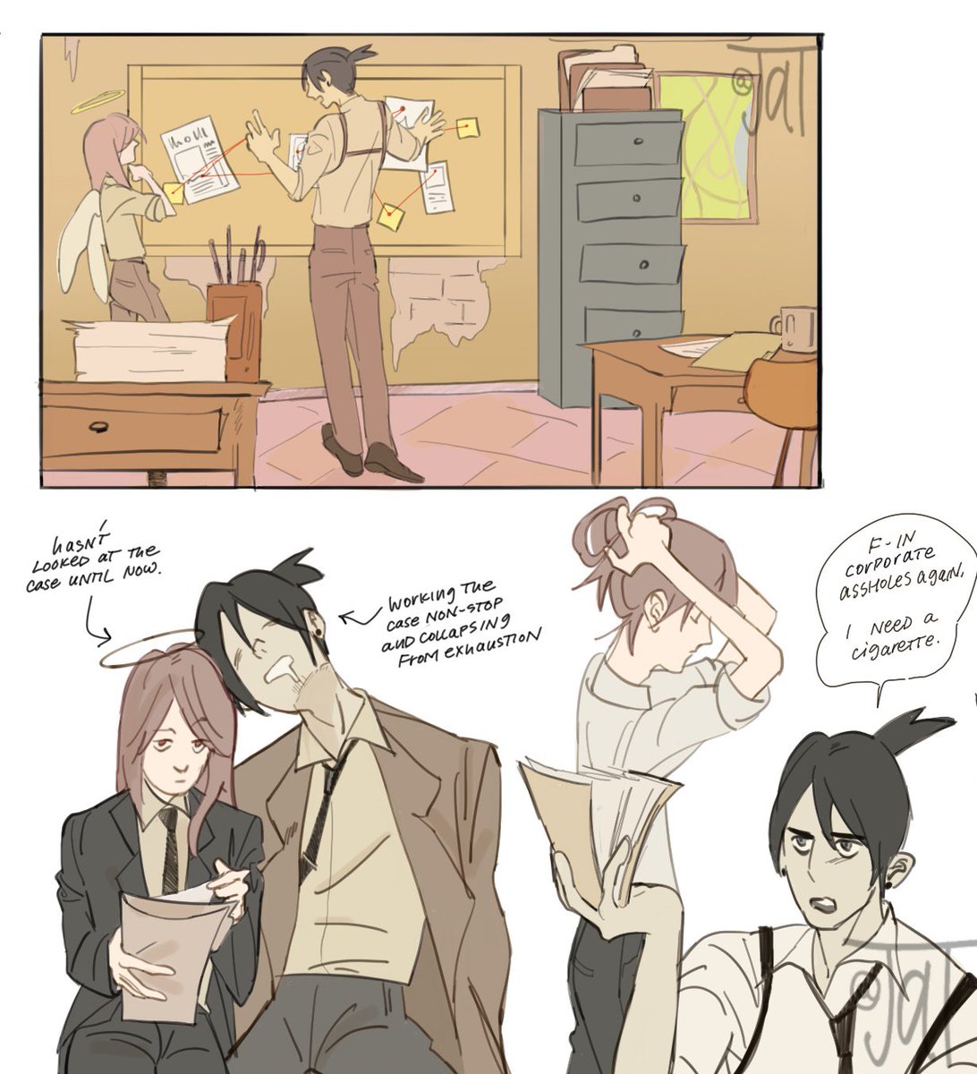 awklandia's tweet photo. detective au #akiangel #chainsawman #anime https://t.co/Snq3vt6LEC