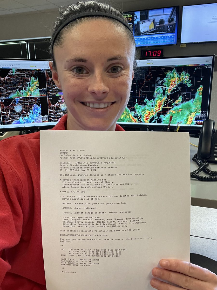 Issued my first severe thunderstorm warning today and it verified!