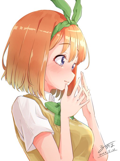 るりほさんがTwitterに投稿した中野四葉(五等分の花嫁)のイラスト。
