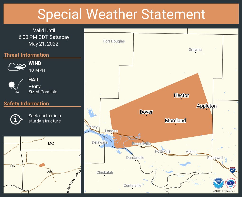 NWS Little Rock on Twitter "A special weather statement has been
