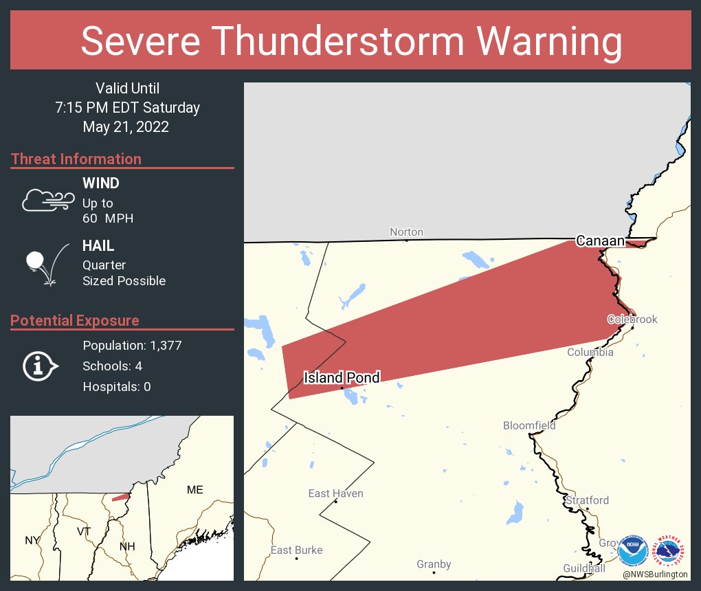 NWS Severe Tstorm on Twitter "Severe Thunderstorm Warning including