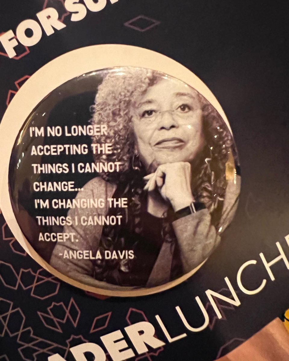 _kimmi_wolf's tweet photo. I was in the room where it happened...my first (and hopefully not last) time hearing Dr. Angela Davis speak. Still spiritually coasting on this moment! https://t.co/7xZceOFzeQ