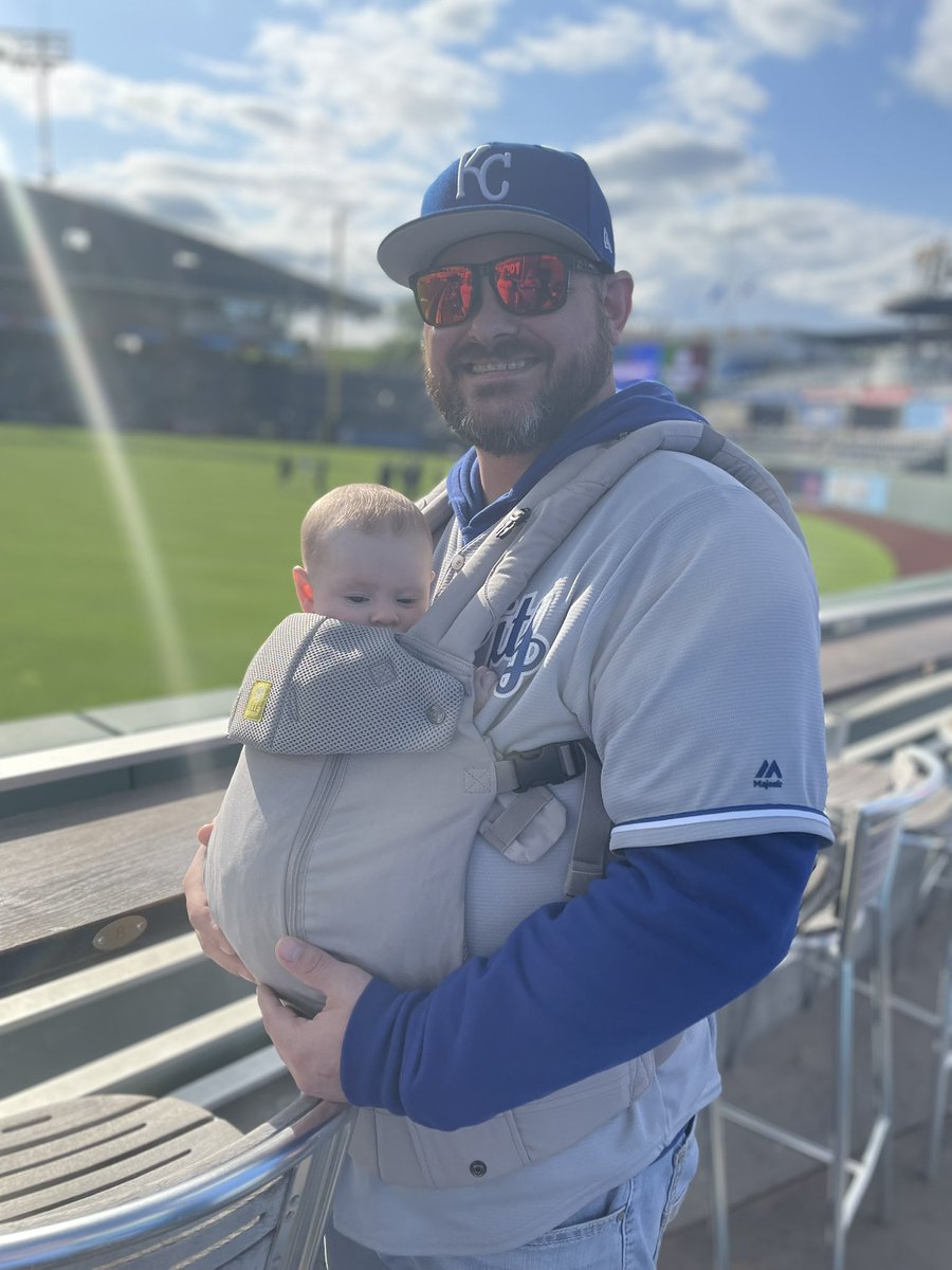 Night out at the K with family!! Baby Magnolia’s first!! Raising her right!! Go Rotyals!! #babyfirst #KCRoyals #ProudGrandma