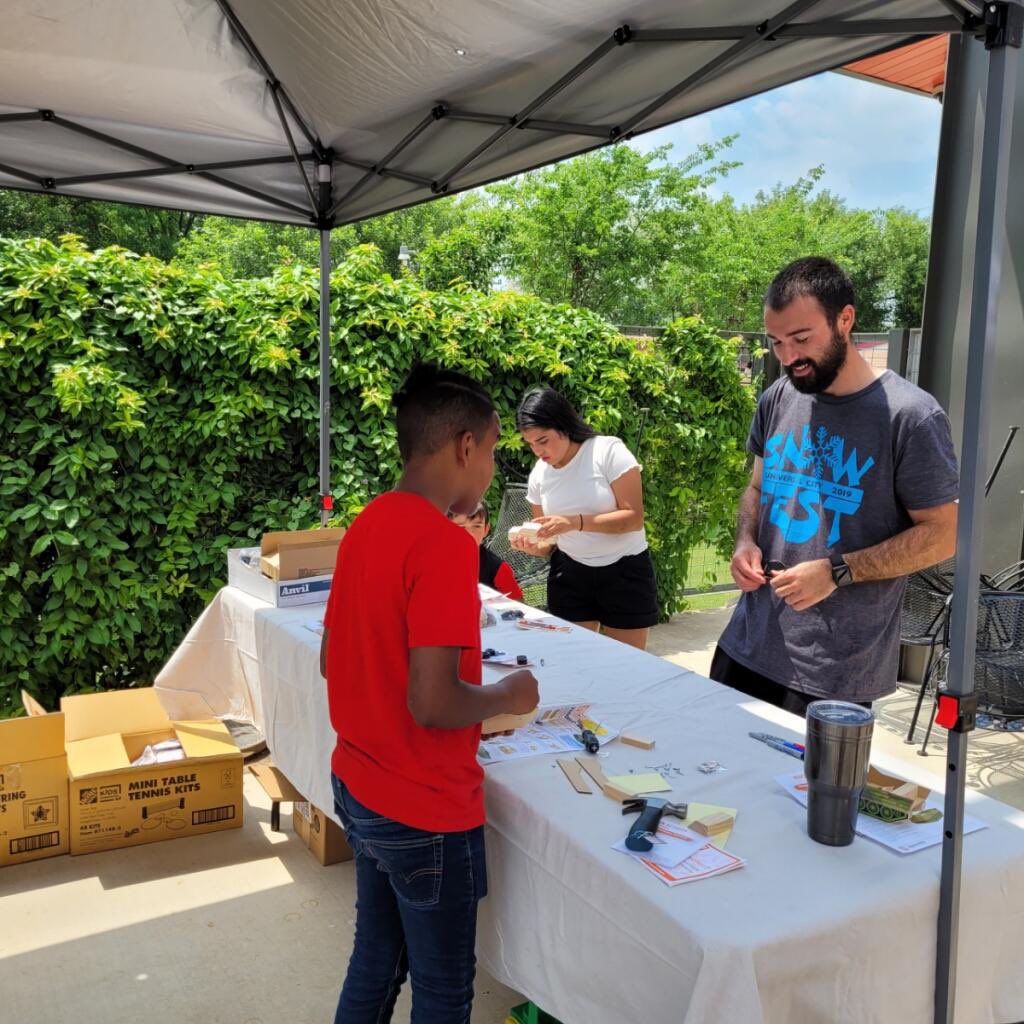 Kids Club Captain Joanne, with COS Chris K, and Receiver Matt S, building community relations at the UC Library kids clinic for annual code enforcement awareness event. #HomeDepotKidsClub <a href="/MattLeslie11/">Matt Leslie</a> <a href="/glomolina0623/">Gloria Molina</a> <a href="/wright2416/">Henry Wright</a>