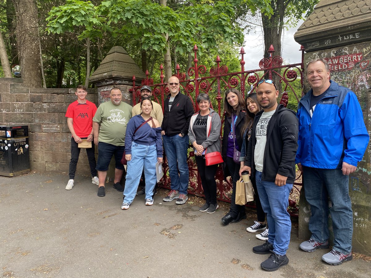kensol001's tweet photo. Day 3 of @QuestSportsTrav's Spring #TriptoLiverpool for the last match of the season, and it was a full day of activities. First half of the day was spent with Jackie Spencer on her Beatles Tour. She continues to amaze with her ability to improvise and customize for each group. https://t.co/X553IPFov1
