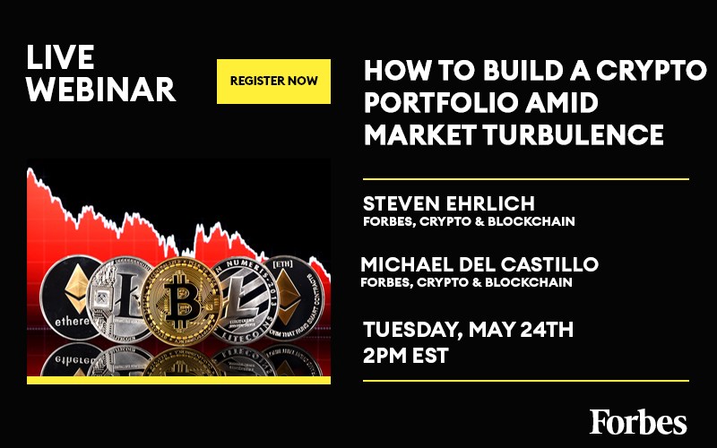 ForbesCrypto's tweet photo. Join @DelRayMan and @Steven_Ehrlich on Tuesday, May 24 to learn about little known strategies on gaining exposure to crypto without hassle: https://t.co/FhMoje2DSJ #FCABA https://t.co/nfe9mtzKAB