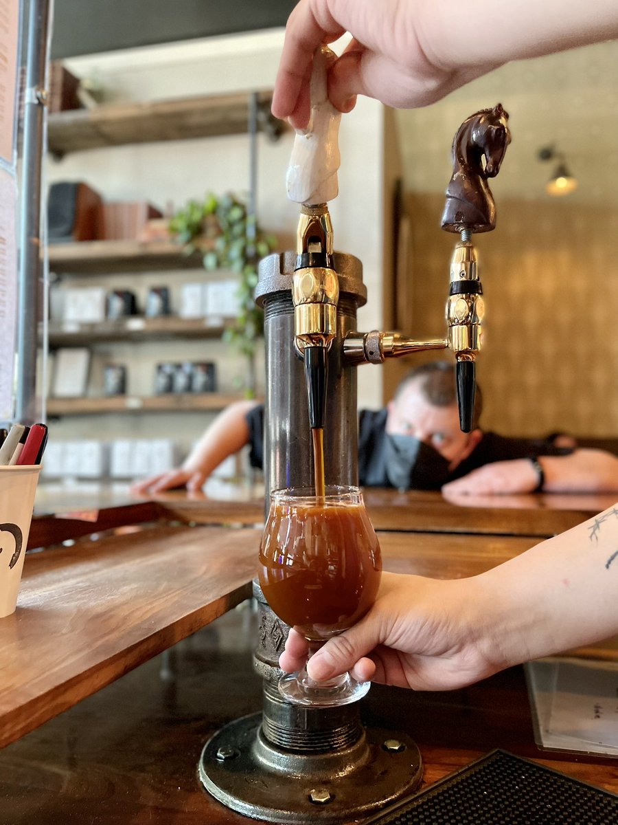 archivesalem's tweet photo. Nitro Cold Brew, ft. our Head Chef’s antics! 🥤🥰 A crew favorite year round, warmer days find us taking more orders for this nitro goodness. 😋 Available for here or to-go – alongside our espresso on tap &amp; iced coffee specials – every day, 7am – 10/11pm. 🌞 ✨🌚 https://t.co/pNBeF1OuV0