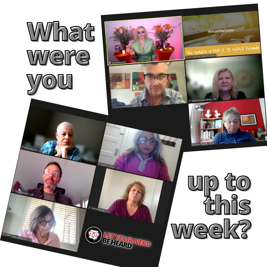 nerdbeheard's tweet image. Let Your Nerd Be Heard hard at work doing what we love to do for our happy client, Rachel Resnick!

#JustinJames #VirtualEventTech #VirtualEvents #StoryCoach