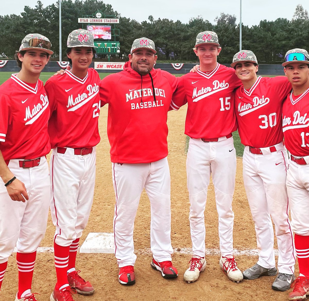 MDHS_Baseball's tweet photo. One last time for these seniors at the Ryan Lemmon Trinity Vs Sunset League All star game. #MDfamily #Honor #Glory #Love

@ethan_hedges 
@MattHernandez6 
@CadeOHara 
@keffer_jake 
@JimmyDeAnda_ 
@MD_Athletics https://t.co/wZyTqE1qW3