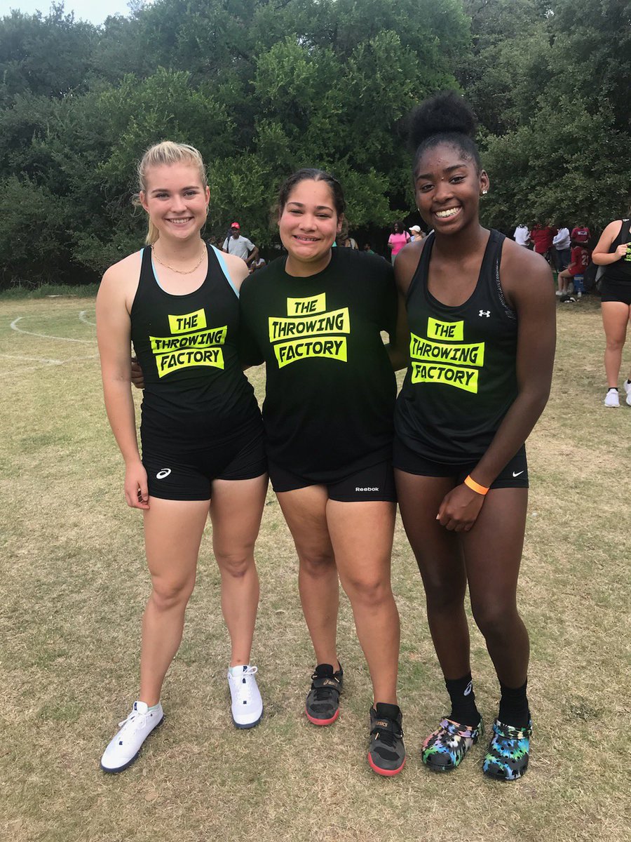 You look good, you feel good, you throw good. <a href="/SuttonHoward14/">Sutton Howard</a> <a href="/throwingoliviac/">Olivia Chamizo</a> @eniyah_birdow_ did that at the MofC by <a href="/TTFCA/">TTFCA</a> <a href="/nationalthrows/">National Throws</a> <a href="/TrackGuyUSA/">Track Guy</a> <a href="/track_nerd/">the track nerd</a> @ShotputProbz <a href="/TXMileSplit/">Texas MileSplit</a> <a href="/FWCD_Athletics/">FWCD Athletics</a> <a href="/GuyerGirlsTrack/">GUYER GIRLS TRACK & FIELD</a> <a href="/KennedaleTrack/">Kennedale T/F</a>