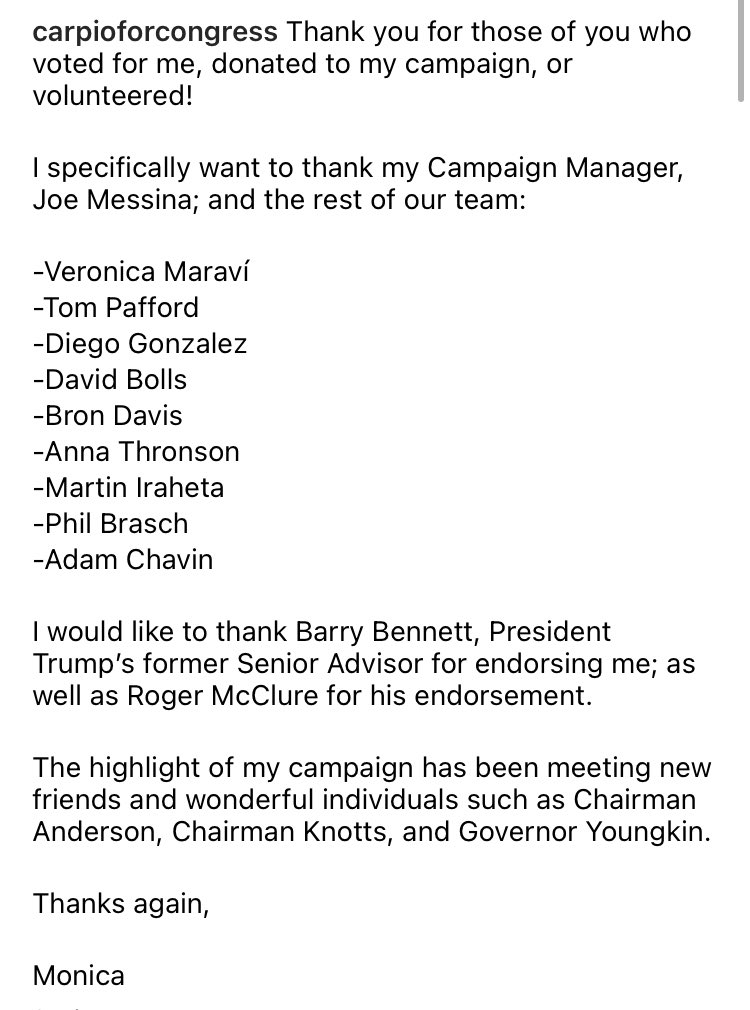 MonCarpioVA's tweet photo. Thank you very much to everyone who participated in our campaign either by voting for me, donating or volunteering.  Thanks to our team!  (Details in photo screenshot) 🌷
 
See you all at the events! https://t.co/3YEi1dPsRN