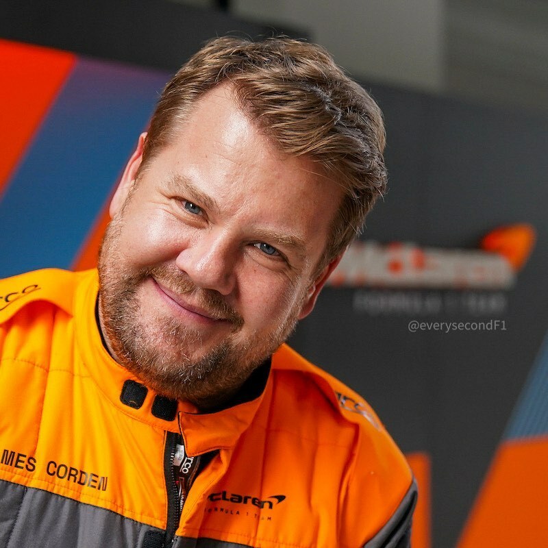 everysecondf1's tweet photo. James Corden x McLaren 😎 🏝 🏁 

📸 @elliejhoad @everysecondf1 

#mclaren #miamigp #f1mia #landonorris #danielricciardo #jamescorden #thelatelateshow #usa #losangeles #zakbrown #pitcrew #formulaone #f1 https://t.co/xavYrmBH0t https://t.co/KiDb9AvZku