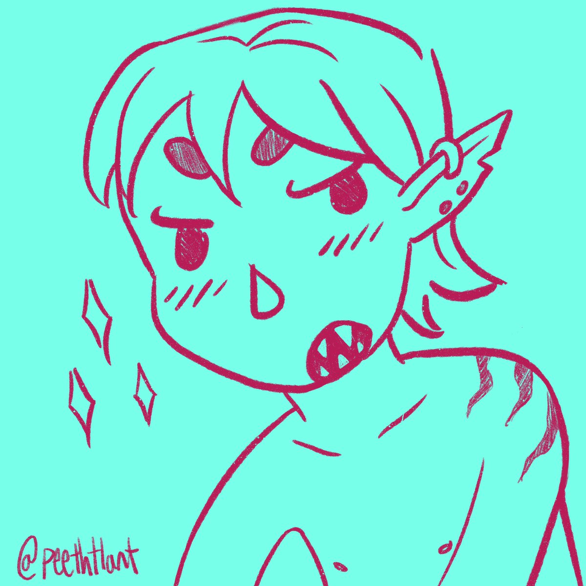 TVqueers's tweet photo. My little goblin. Pls help me name him. - 🔫 

 #sketch #angy #fantasyart https://t.co/eZ4aZrTaHa