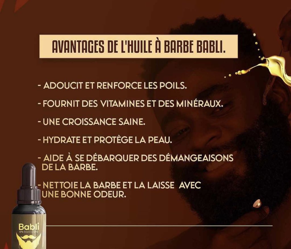 Gregory_0429's tweet photo. #Bablioil   #Beardgang 

🧔🏾‍♂️ huile pour la pousse de vos barbes avec rapidité et en bonne Santé ✨

👇🏾 https://t.co/zEqt2YGDY9