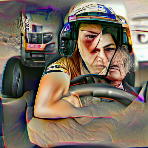 O_T_Human's tweet photo. A tough woman and a driver (#22DA) #art #artist #artwork #nft #nfts #nftcollector https://t.co/XhgMkHnG5L