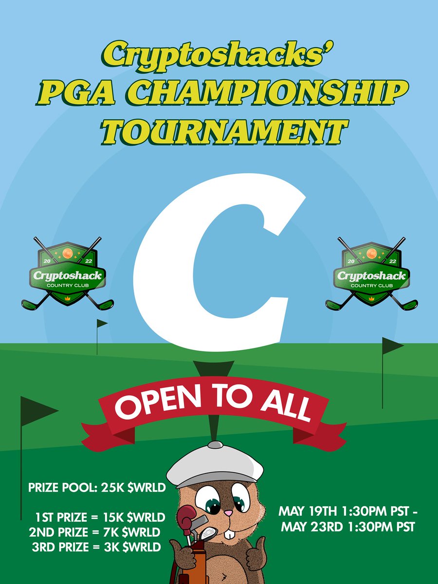 Our first ever tournament is proving to be a huge hit!

Over 2,000 games played which means over 36,000 holes completed! 🤯

Every round played is an entry into the raffle for a 25k $WRLD pot prize. The better your score the more tickets you get!

Open to all &amp; ends in 2 days! ⛳️