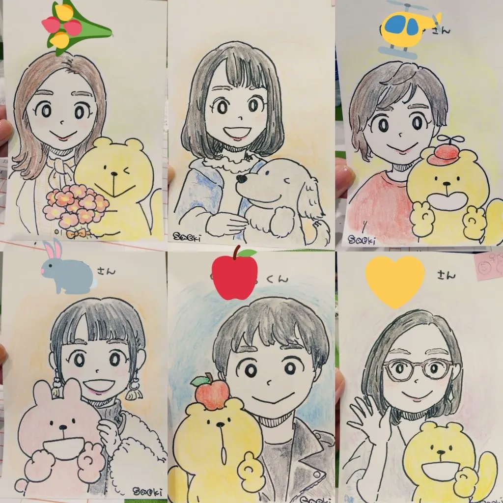 🎨似顔絵屋さんのご案内🎨 デザフェスでお好きな動物とのツーショット