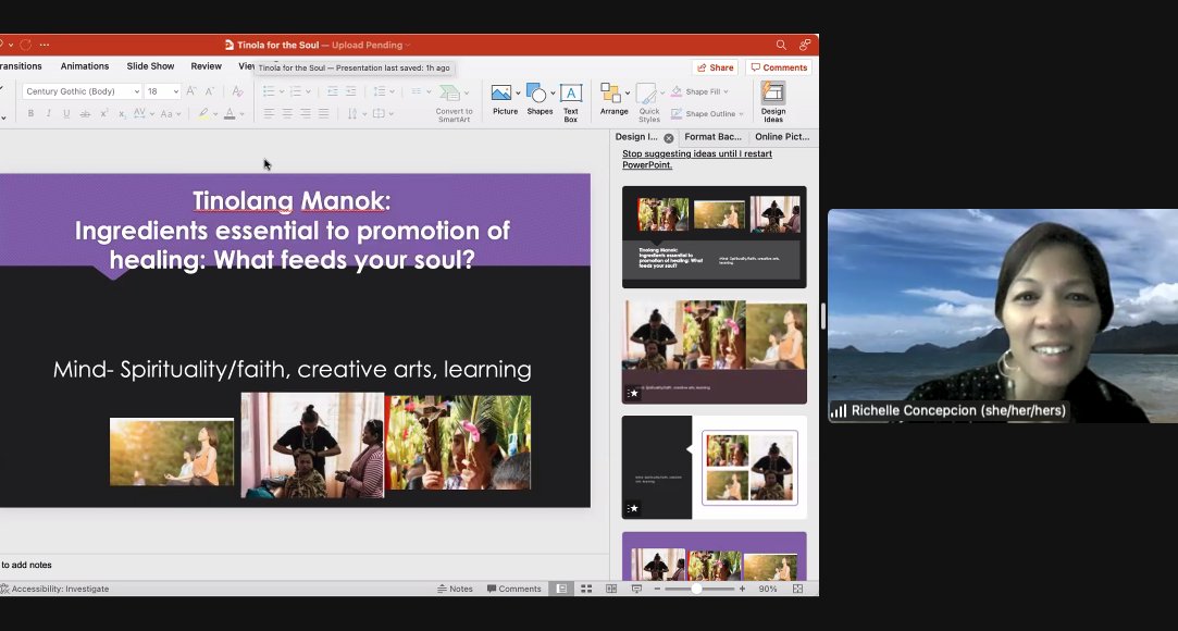 FilAmPsych's tweet image. "Kumain ka na?" Dr. @seachellez is giving the #DoFA2022 Closing Keynote -- "Tinola for the Soul: Key Ingredients for Healing"