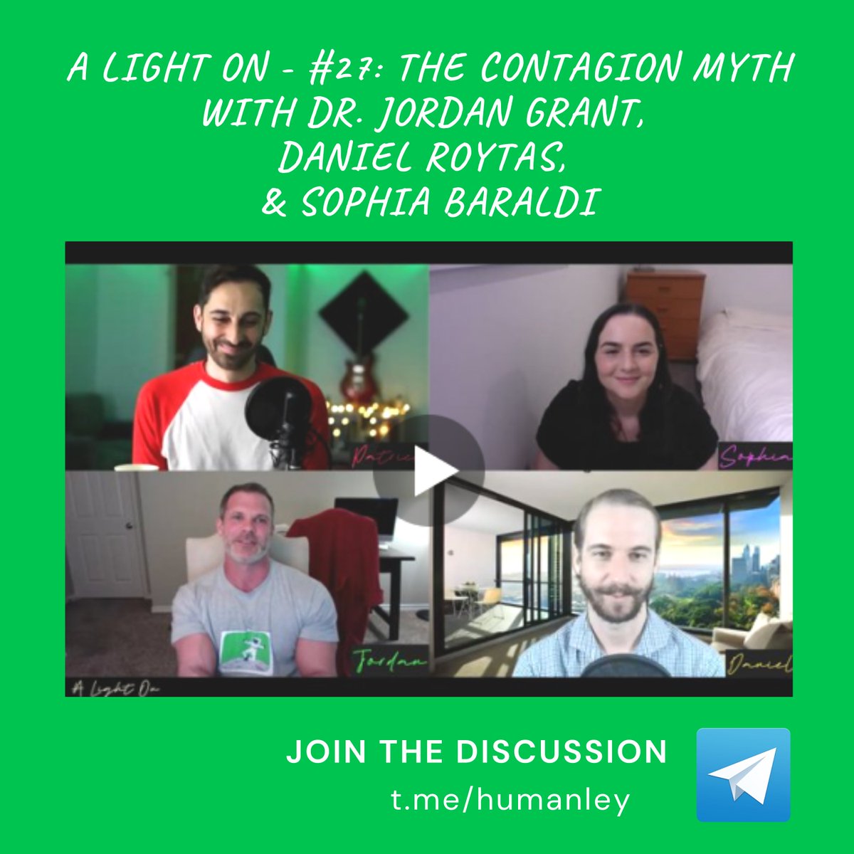 HumanleyHealth's tweet photo. I was recently asked to appear on the podcast "A Light On" with Patrick Black, Dr. Jordan Grant and Sophia Baraldi. We have a wonderful and much needed discussion on the scientific evidence pertaining to germ theory.

https://t.co/UY9QcV8LKV

#germtheory #terraintheory #contagion https://t.co/Qt2fPXx5O6