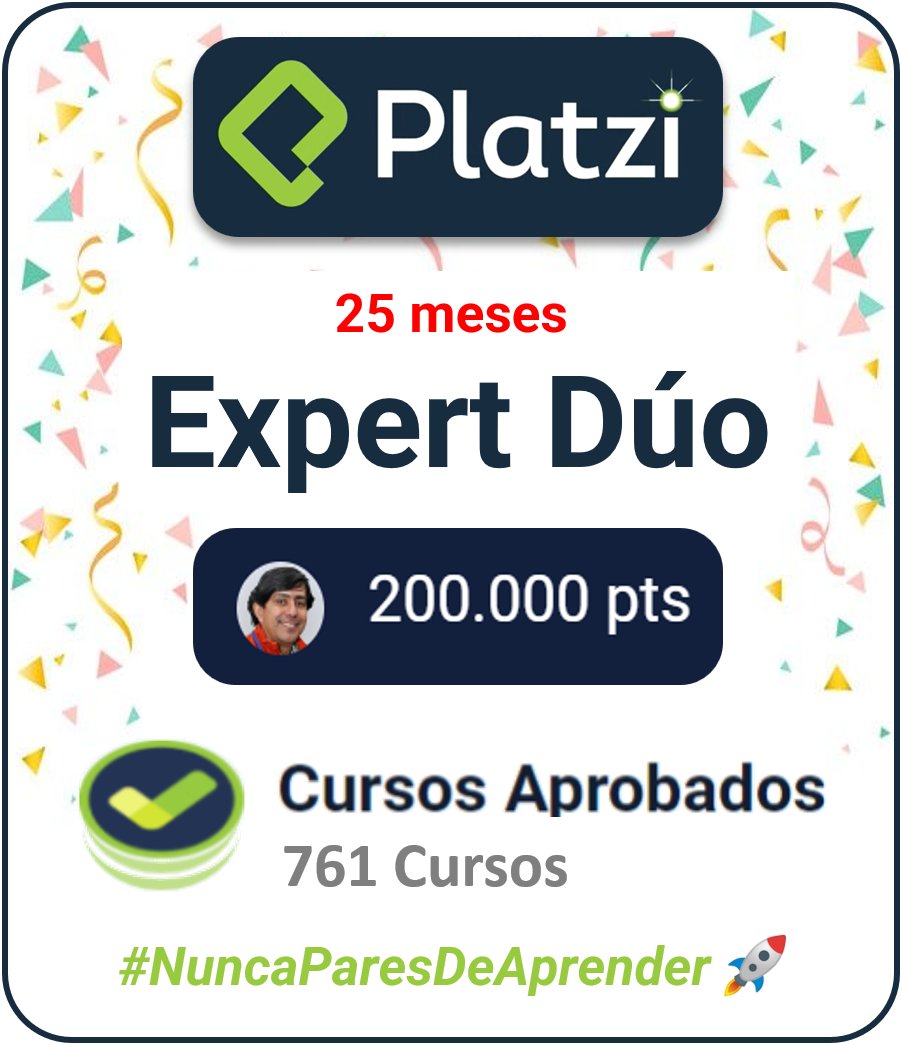 nibaldor1's tweet image. Practicando, #NuncaParesDeAprender en @Platzi 💚, estilo de vida o vicio 🚀