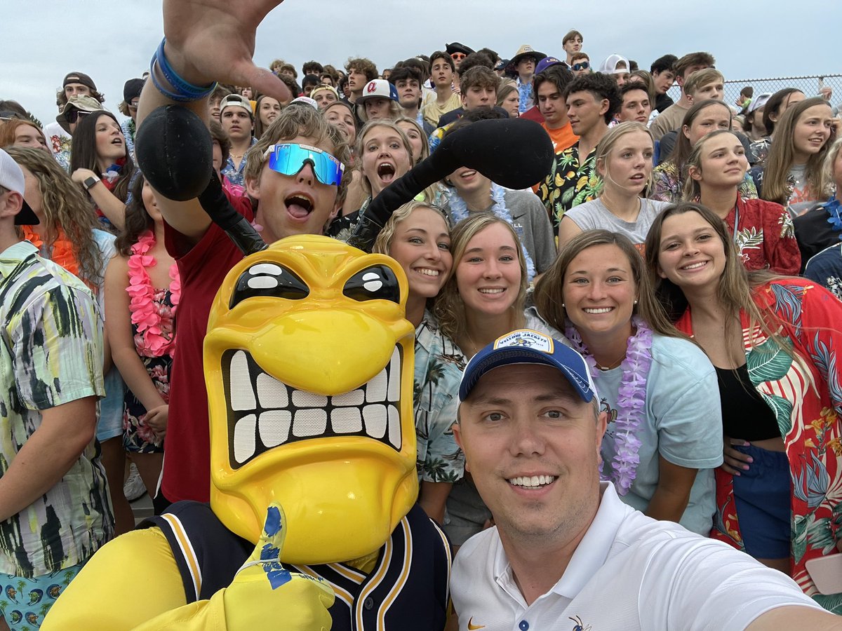 Big game vibes in the student section!!!  Best students in the universe! Loud and proud because #ThatsWhatYellowJacketsDo #YellowJacketUniverse ☝️#YES☝️
