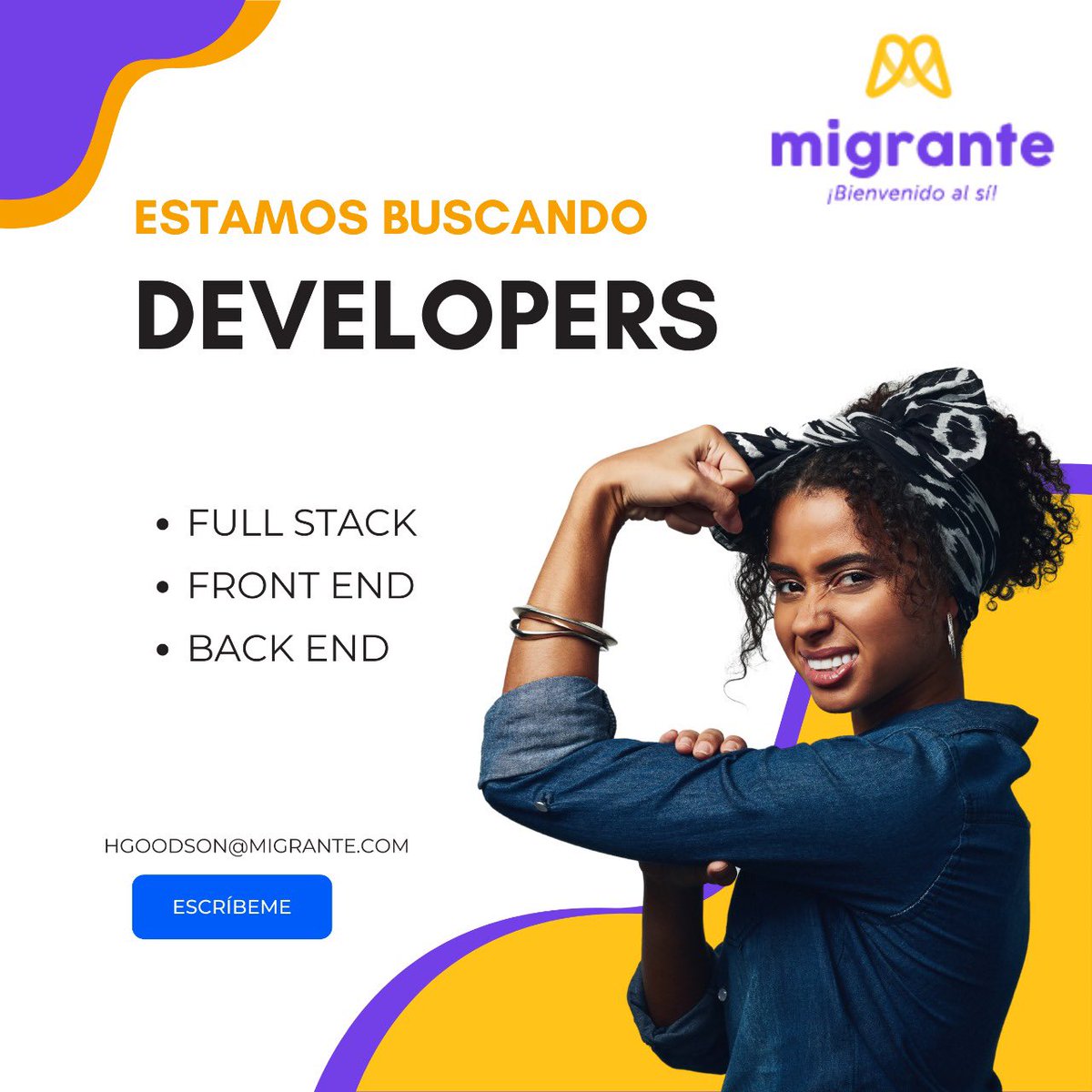 HeileenGoodson's tweet photo. Me encuentro en la misión de buscar mujeres Developers! Si les interesa, les llama la atención o quieren mas info no duden en escribirme por el interno 🥰 Siempre a su disposición https://t.co/2sFzU4c0DZ