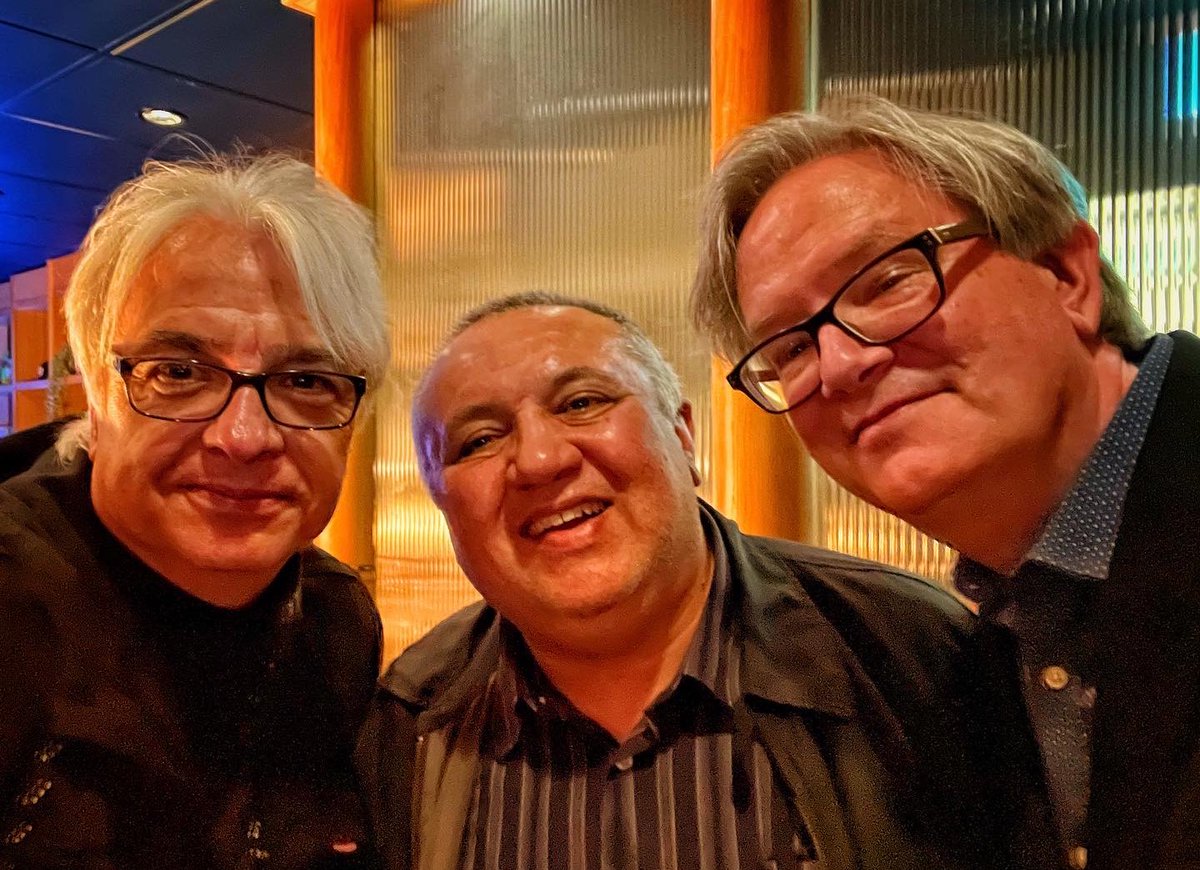pulmyears's tweet photo. Celebrating @KITHOnline Comedy Punks at @hotdocs Toronto with the man in the towel himself, @pbellini2 (whose hours of early video archive footage proved invaluable) and the lovely and talented (and very diplomatic) @Mark_DMcKinney! #KidsInTheHall #KITHComedyPunks @PrimeVideo https://t.co/M2LAIxuzit