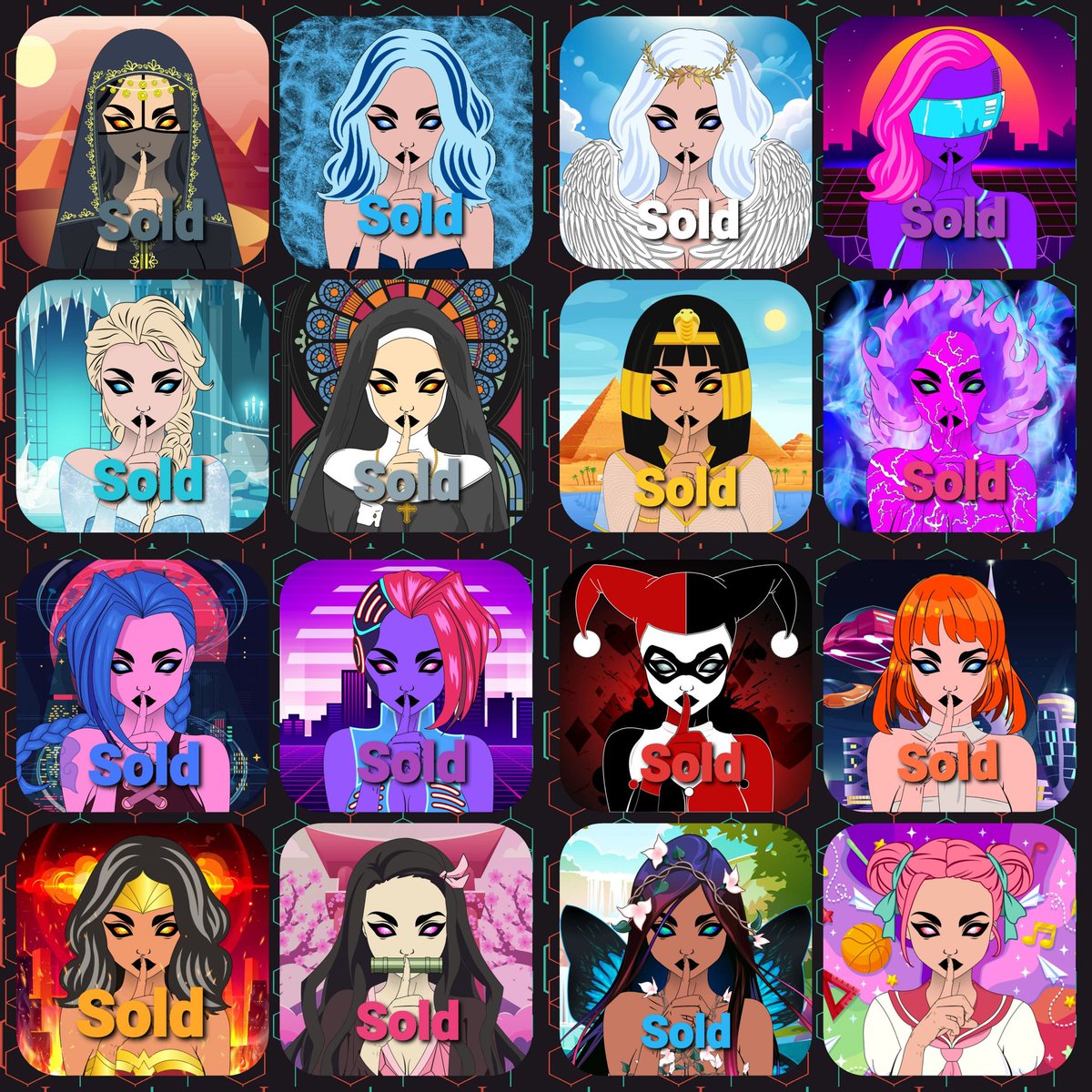 The demigod  - Shhh 🔥🤫

All items are unique and different from each other 💖🔥

Almost all items are sold 🔥‼
Collection link in bio ☝️☝️☝️
@giorgi477607222 
Please don't forget RT and LIKE
Thank you 💖🥰
#NFT #NFTCommunity #NFTartist 
#Shhh