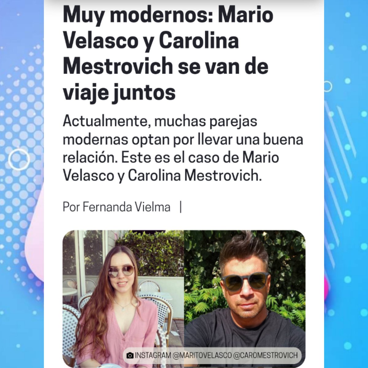 Felicidades a estos papás sanos y comprometidos con le bienestar de su hijo. 
#crianzacompartida #CrianzaLegalCompartida #CrianzaCompartidaPreferente #Andresvelasco #carolinamestrovich #NataliaDuco
#ObstrucciónParental #ULTIMAHORA
#URGENTE

instagram.com/p/Cd1u1BIskD1/…