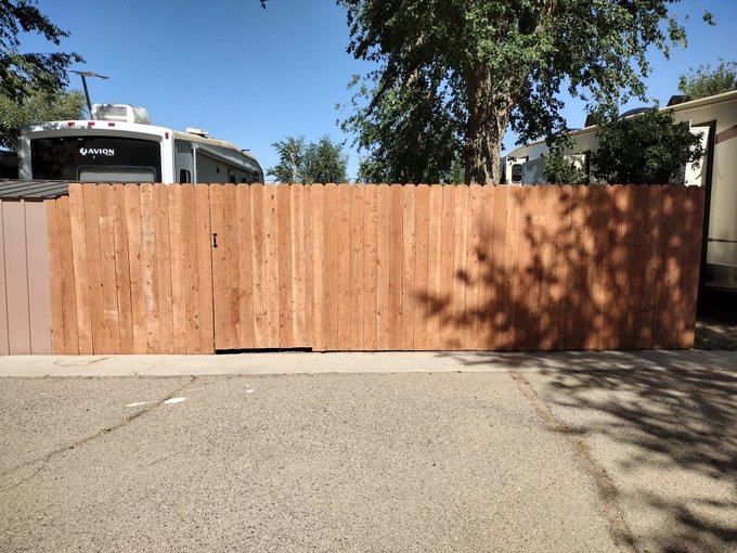 My Saturday spent building the first section of my privacy fence. Me need nappy now. 😄 https://t.co/