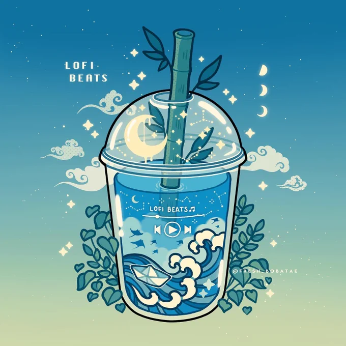 Lofi beats 🌙🌊🎵 