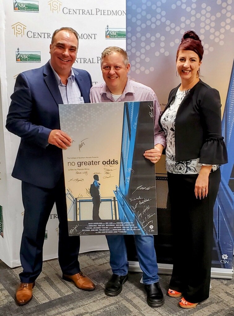 Delighted to meet the #CCLPack22 cohort, share <a href="/nogreaterodds/">No Greater Odds</a> <a href="/cpcc/">Central Piedmont Community College</a> w/ <a href="/ProfMcCoy/">Dr. James McCoy</a> today &amp; celebrate the 7th anniversary of working with <a href="/drjamesbartlett/">James E. Bartlett, Ph.D.</a>. We appreciate his support of community college work! <a href="/ncstatebelk/">NC State Belk Center</a> <a href="/BelkEndowment/">The John M. Belk Endowment</a> #endccstigma #communitycollege #highered