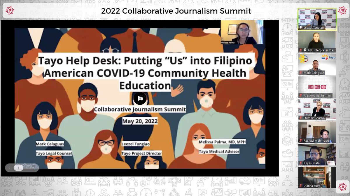 leezeltanglao's tweet photo. This past week, three of @FylproMabuhay founding members of @tayohelp - Product Counsel Mark Calaguas @ghostshowers and Medical Advisor Dr. @IssaPalma &amp; myself - had opportunity to present at the @CenterCoopMedia's #CollaborativeJournalismSummit in Chicago. 
#CJS #collaborativej https://t.co/Neq4Rjsns5