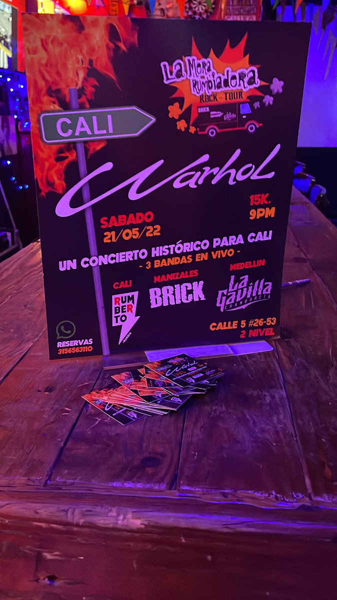 Listos para la cita con nuestra gente de Cali. Nos vemos a las 10 PM en #WarholBar | #MeraRumbiadera

<a href="/gavichangoreta/">Gavilla Changoreta</a> 
<a href="/BrickOficial/">Brick Oficial</a> 
<a href="/rumbertoriginal/">Rumberto</a> 

#BrickOficial #Vital