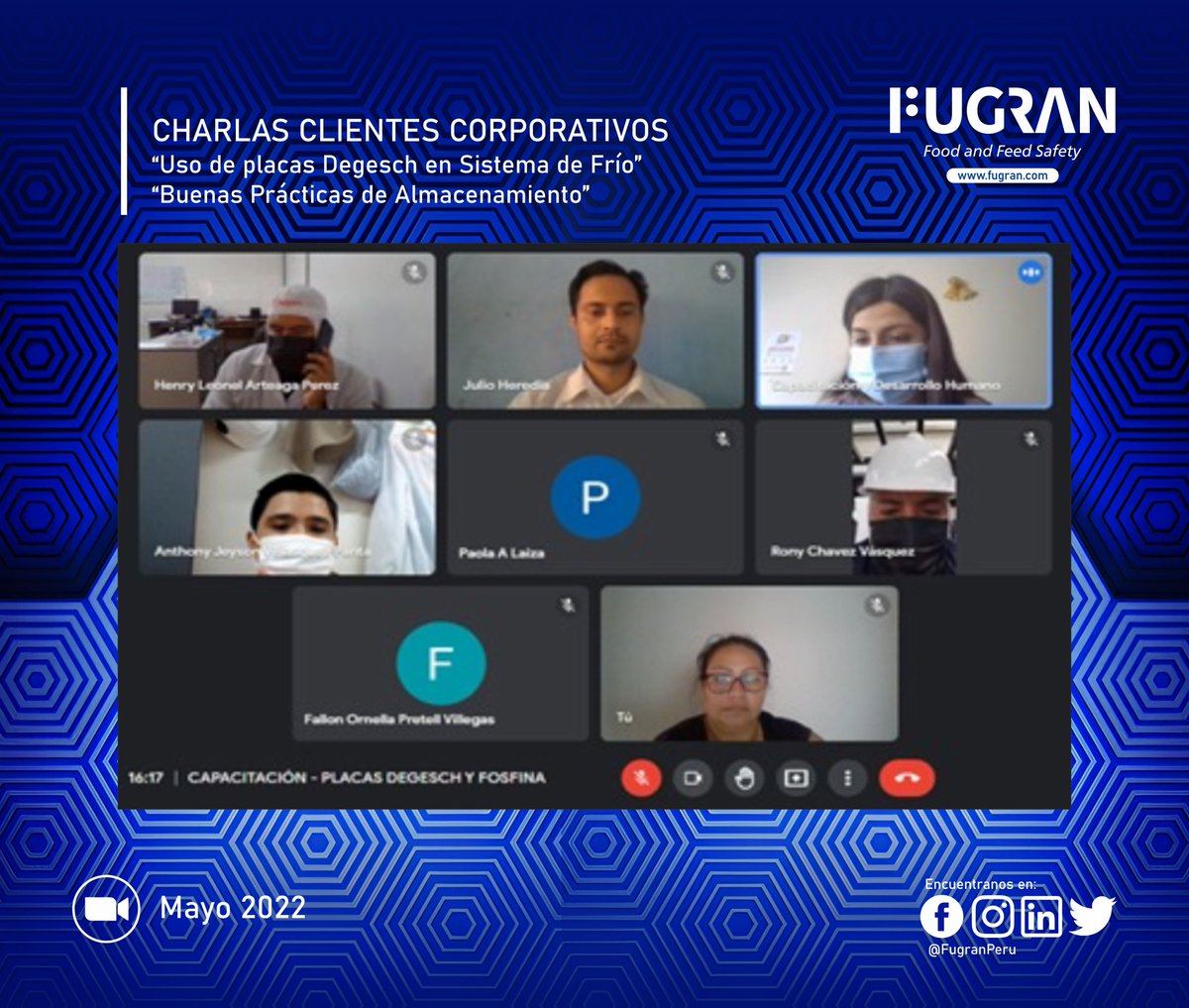 FugranPeru's tweet photo. 𝗖𝗛𝗔𝗥𝗟𝗔𝗦 𝗖𝗟𝗜𝗘𝗡𝗧𝗘𝗦 𝗖𝗢𝗥𝗣𝗢𝗥𝗔𝗧𝗜𝗩𝗢𝗦
En Mayo se organizó capacitaciones en los temas:
"𝗨𝘀𝗼 𝗱𝗲 𝗽𝗹𝗮𝗰𝗮𝘀 𝗗𝗲𝗴𝗲𝘀𝗰𝗵 𝗲𝗻 𝗦𝗶𝘀𝘁𝗲𝗺𝗮 𝗱𝗲 𝗙𝗿𝗶́𝗼" y "𝗕𝘂𝗲𝗻𝗮𝘀 𝗣𝗿𝗮́𝗰𝘁𝗶𝗰𝗮𝘀 𝗱𝗲 𝗔𝗹𝗺𝗮𝗰𝗲𝗻𝗮𝗺𝗶𝗲𝗻𝘁𝗼"
¡Gracias por la confianza! https://t.co/uKHAIZVeWK