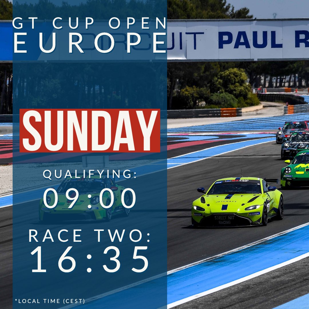GTCupOpen's tweet photo. Day two at Paul Ricard! Who will come out on top as we race into the evening? https://t.co/JqcXhUDxSV